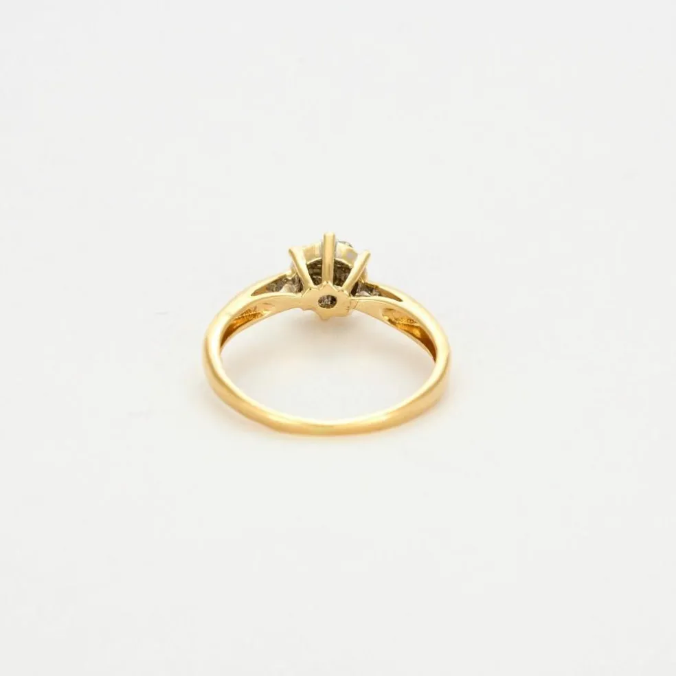 Bague Marguerite or jaune et diamants