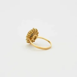 Bague Marguerite or jaune Saphir diamants
