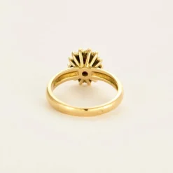 Bague Marguerite Or jaune, Rubis et Diamants