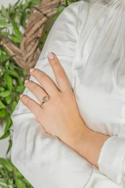 Bague Marguerite Or rose Diamant