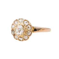 Bague Marguerite Or rose Diamant
