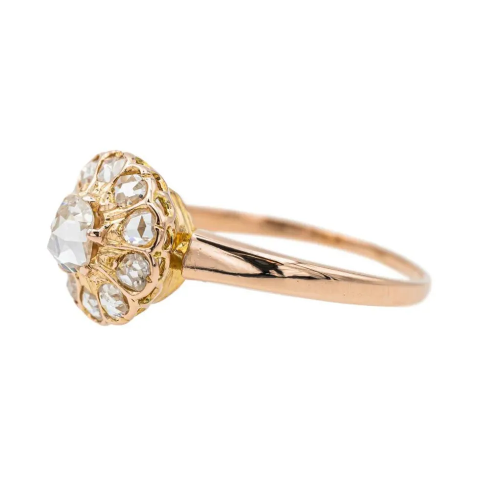 Bague Marguerite Or rose Diamant