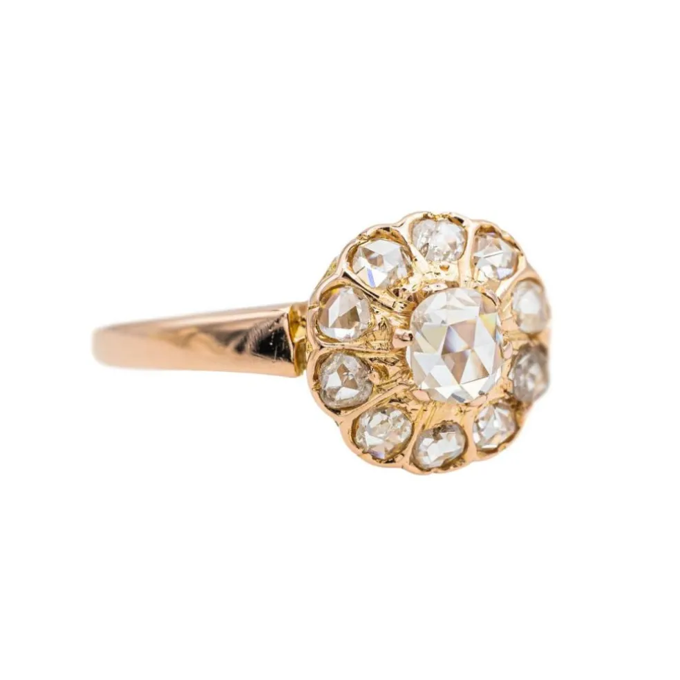Bague Marguerite Or rose Diamant