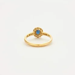 Bague marguerite or saphir et diamants