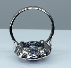 Bague marguerite Or Saphirs Diamants