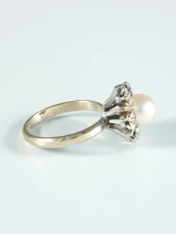 Bague Marguerite Perle et Diamants