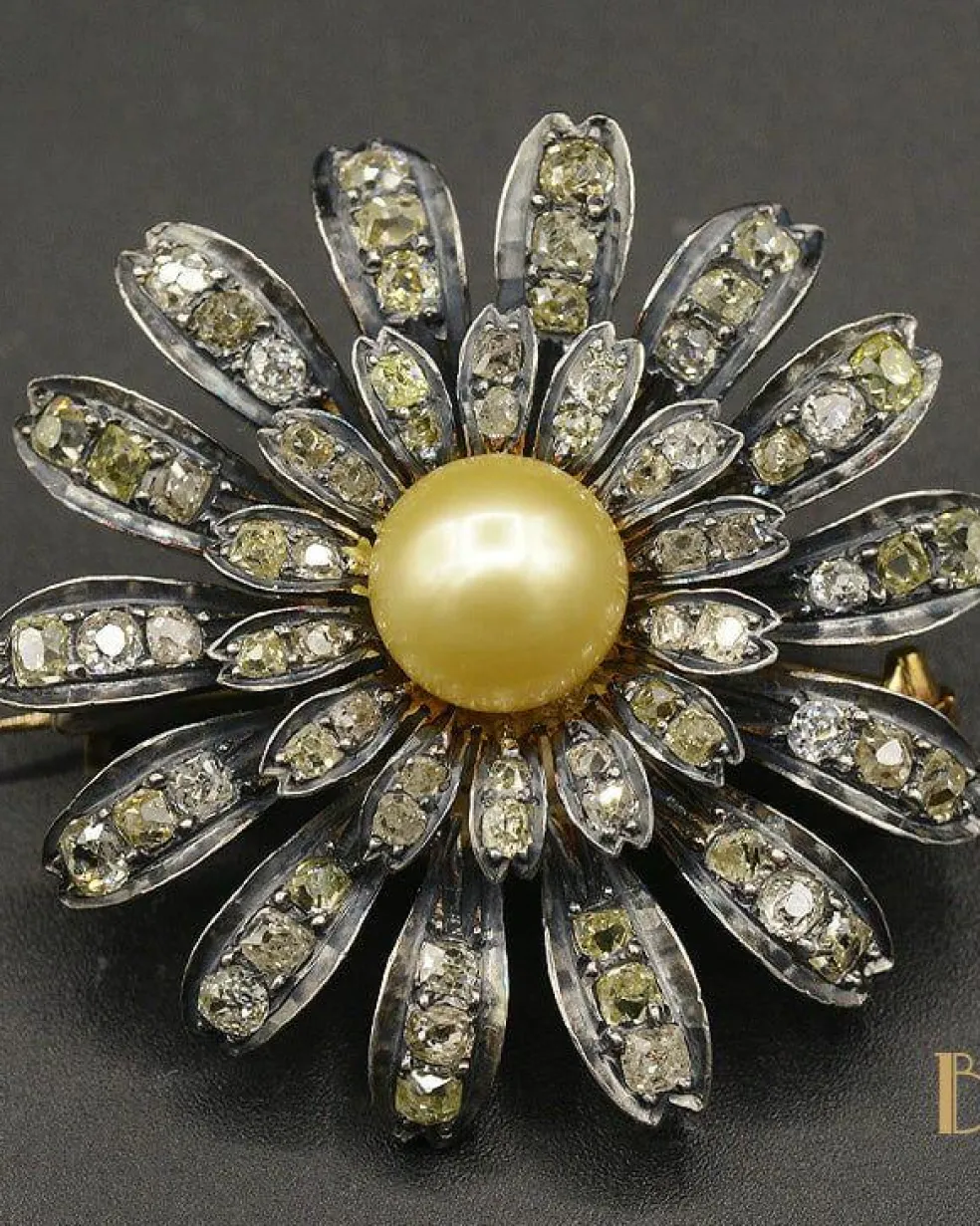 Bague Marguerite Perle Gold et Diamants "Les Recyclés"