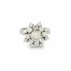 Bague Marguerite platine diamants