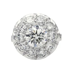 Bague Marguerite Platine Diamant