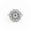Bague Marguerite Platine Diamant