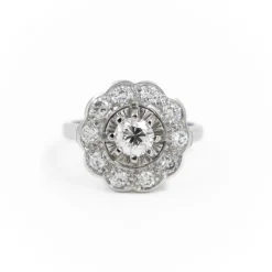 Bague Marguerite Platine Diamant