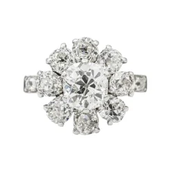 Bague Marguerite Platine Diamant