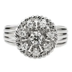 Bague Marguerite Platine Diamant