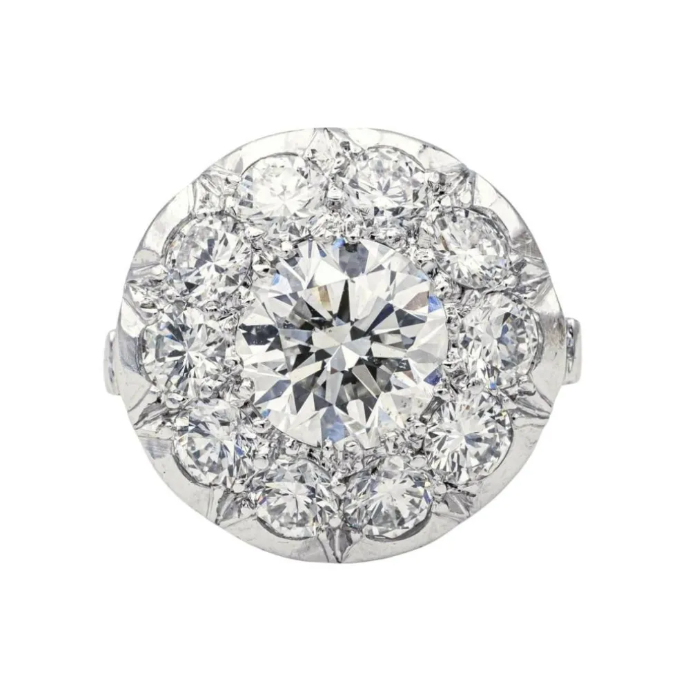 Bague Marguerite Platine Diamant
