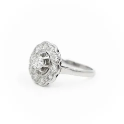 Bague Marguerite Platine Diamant