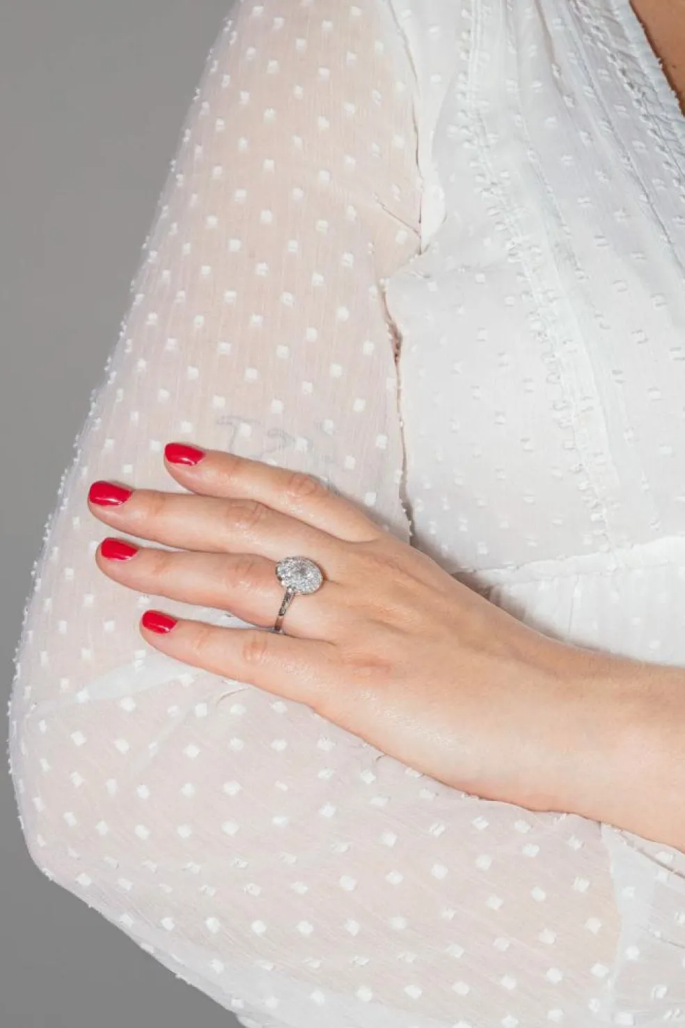 Bague Marguerite Platine Diamant