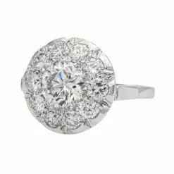 Bague Marguerite Platine Diamant