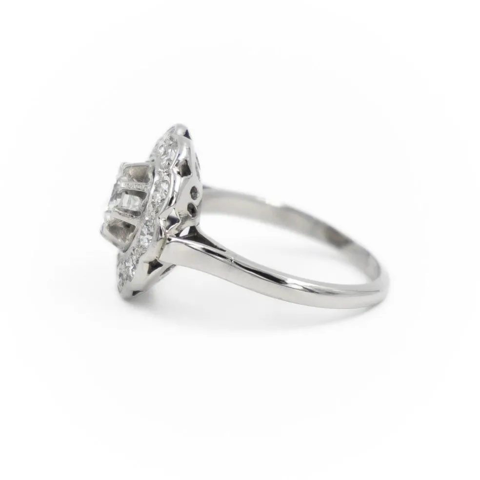 Bague Marguerite Platine Diamant