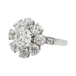 Bague Marguerite Platine Diamant