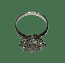 BAGUE MARGUERITE PLATINE DIAMANTS