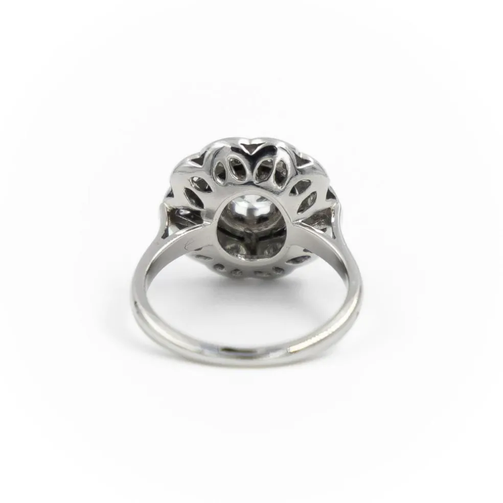 Bague Marguerite Platine Diamant