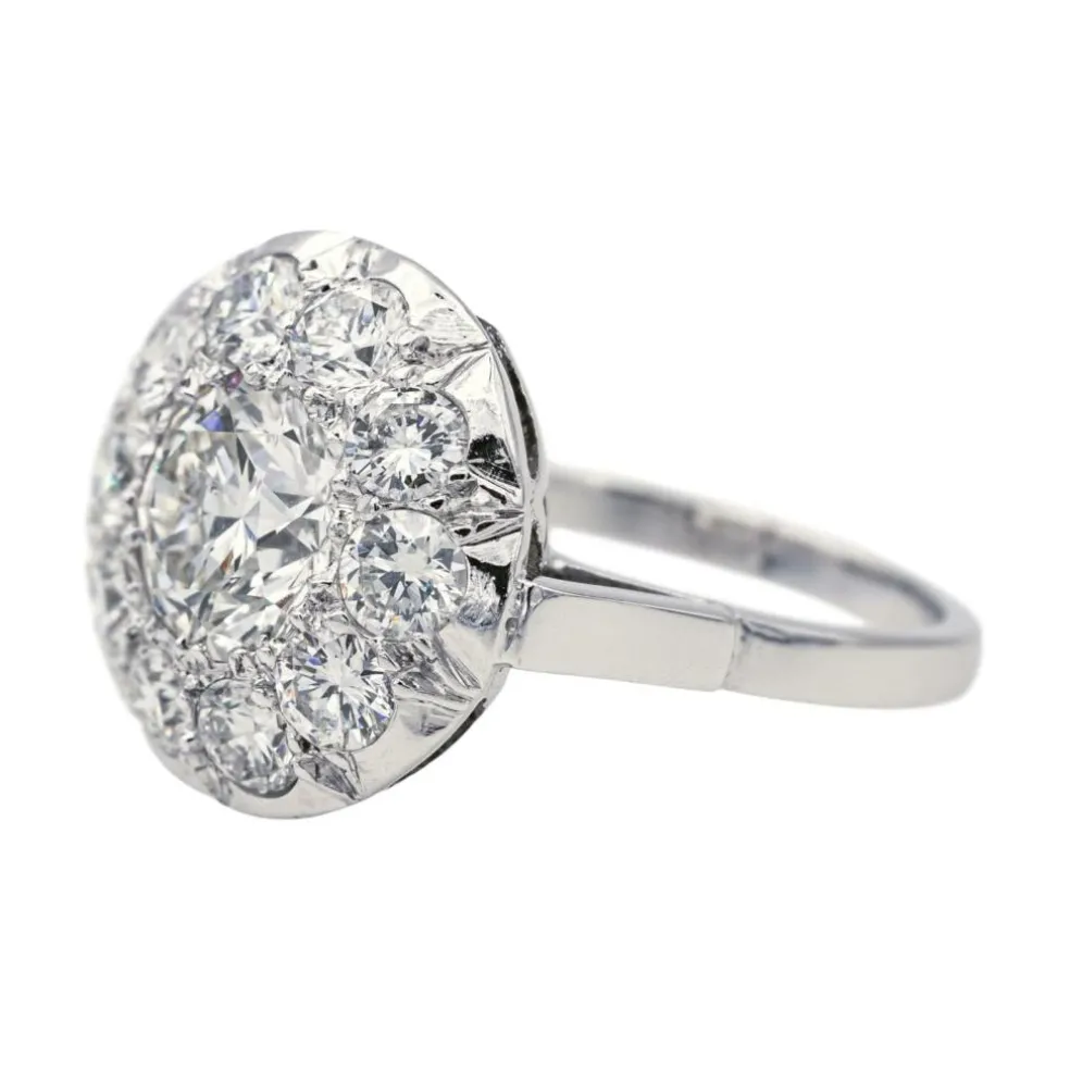 Bague Marguerite Platine Diamant