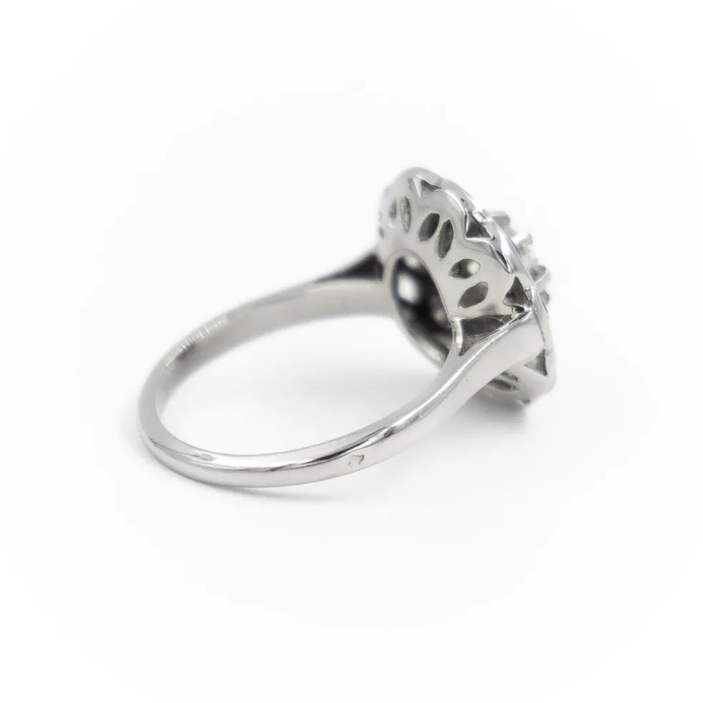 Bague Marguerite Platine Diamant