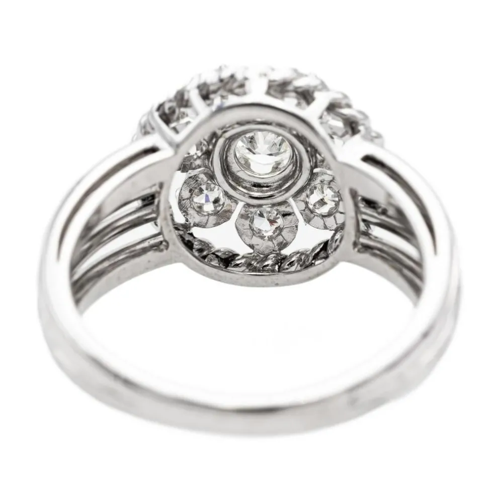 Bague Marguerite Platine Diamant