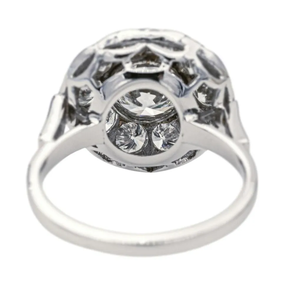 Bague Marguerite Platine Diamant