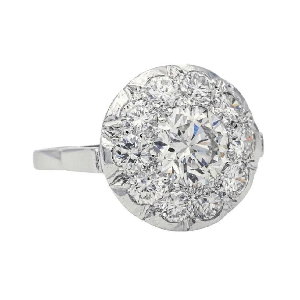 Bague Marguerite Platine Diamant