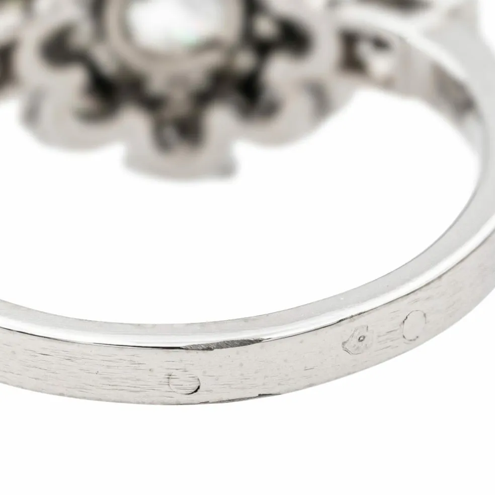 Bague Marguerite Platine Diamant