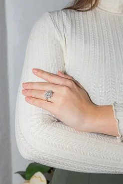 Bague Marguerite Platine Diamant