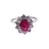 Bague marguerite rubis