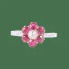 Bague Marguerite Rubis Diamants