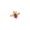Bague Marguerite Rubis Diamants