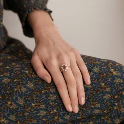 Bague Marguerite Rubis Diamants