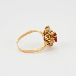 Bague Marguerite Rubis Diamants