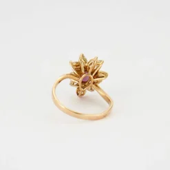 Bague Marguerite Rubis Diamants