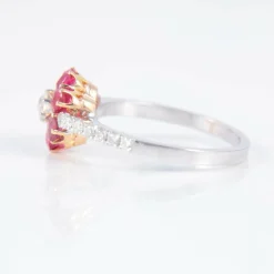 Bague Marguerite Rubis Diamants