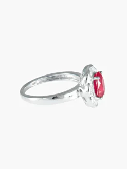 Bague Marguerite Rubis et Diamants