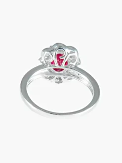 Bague Marguerite Rubis et Diamants