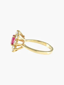 Bague Marguerite Rubis et Diamants