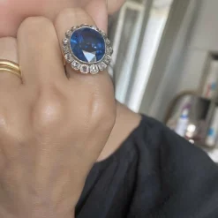 Bague Marguerite Saphir & Diamants