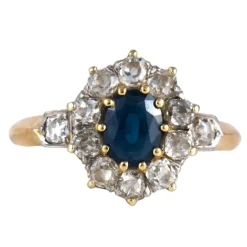 Bague Marguerite Saphir Diamants