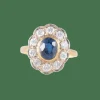 Bague Marguerite Saphir Diamants