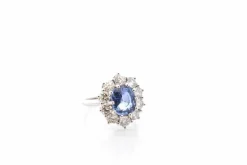 Bague marguerite saphir de 4,05cts