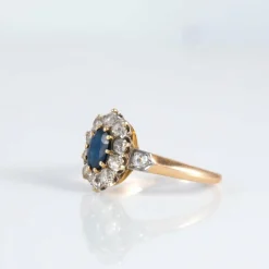 Bague Marguerite Saphir Diamants