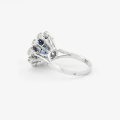 Bague Marguerite Saphir Diamants
