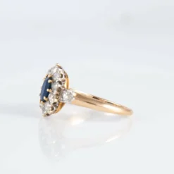 Bague Marguerite Saphir Diamants