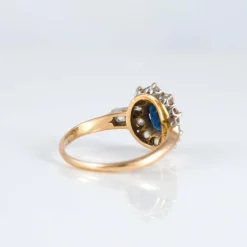 Bague Marguerite Saphir Diamants